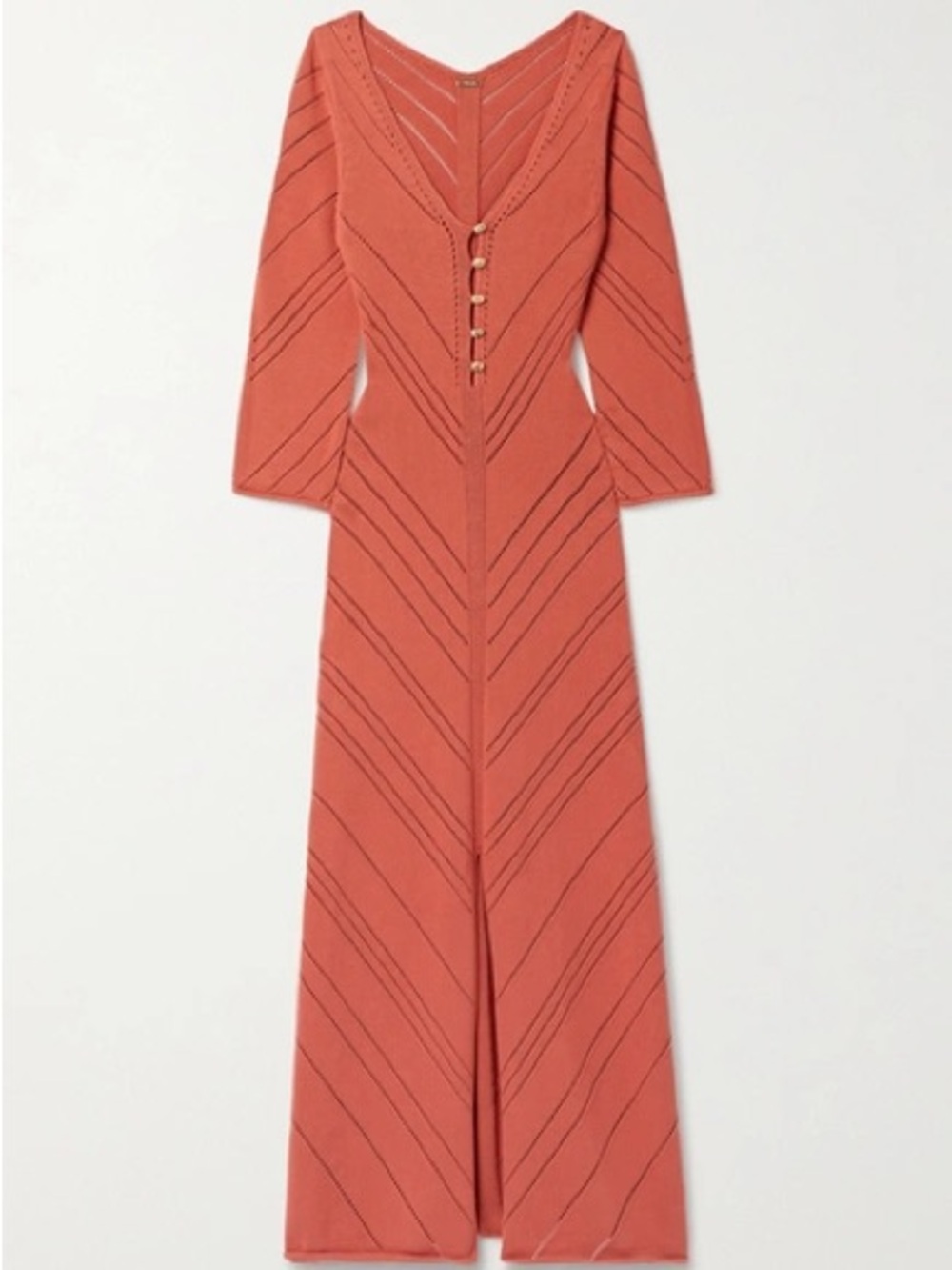 Cult Gaia "Jhene" Jasper Pointelle Knit Maxi Dress Sz S NWT